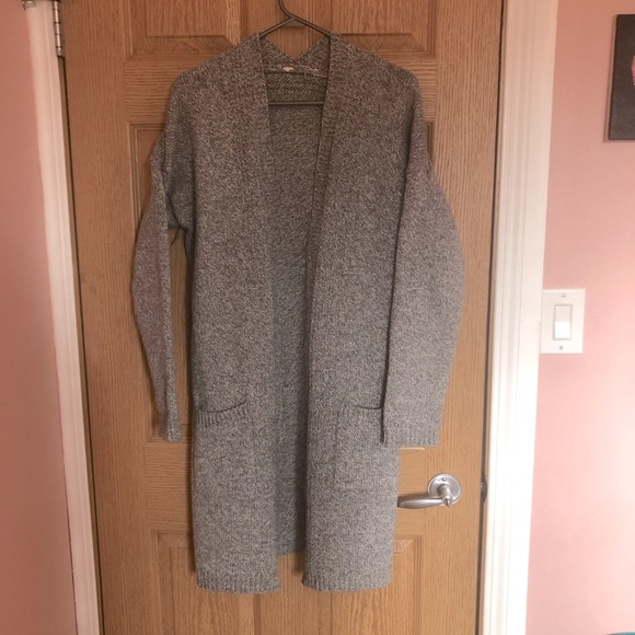 Sweaters - Grey Wool Duster Cardigan